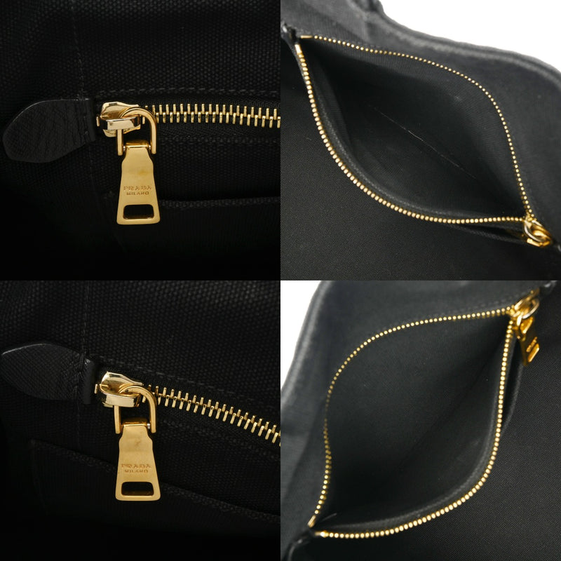 PRADA プラダ カナパ トート ブラック B1877B レディース キャンバス ハンドバッグ Bランク 中古 銀蔵
