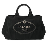 PRADA プラダ カナパ トート ブラック B1877B レディース キャンバス ハンドバッグ Bランク 中古 銀蔵