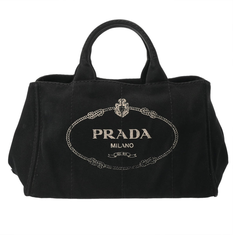 PRADA プラダ カナパ トート ブラック B1877B レディース キャンバス ハンドバッグ Bランク 中古 銀蔵