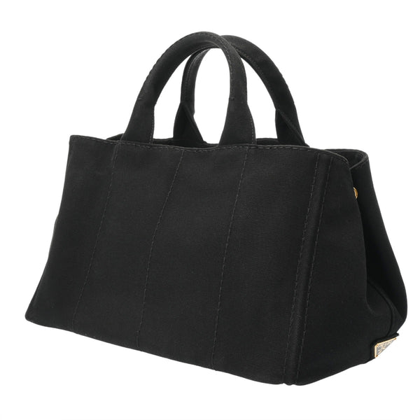 PRADA プラダ カナパ トート ブラック B1877B レディース キャンバス ハンドバッグ Bランク 中古 銀蔵