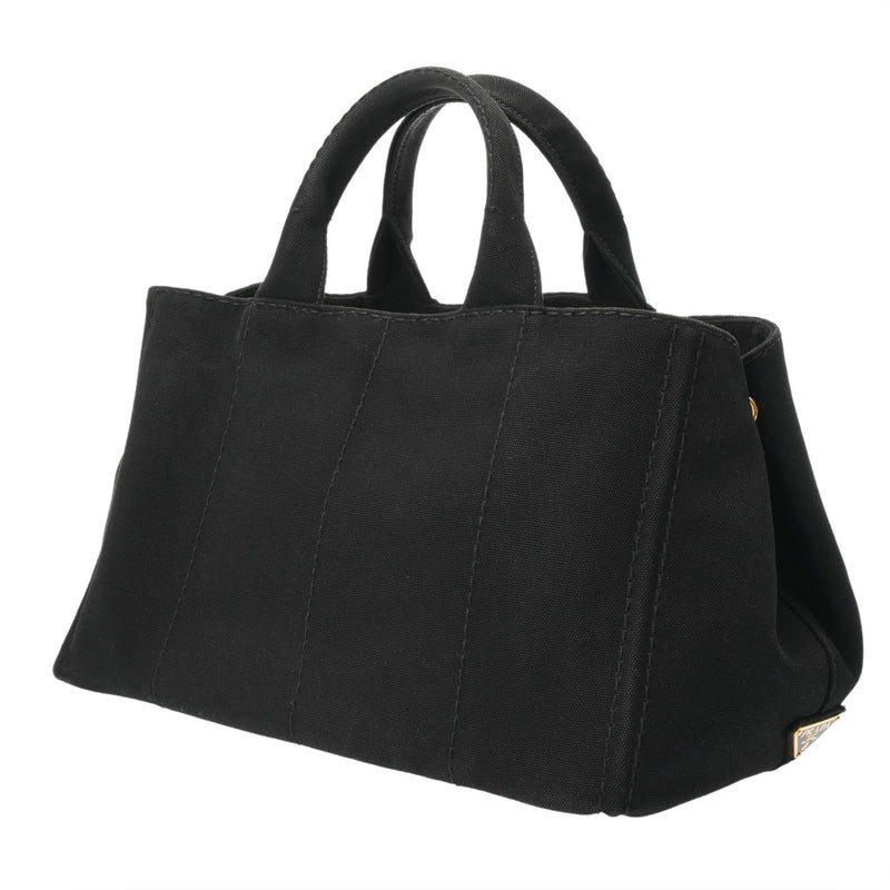 PRADA プラダ カナパ トート ブラック B1877B レディース キャンバス ハンドバッグ Bランク 中古 銀蔵