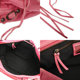 BALENCIAGA バレンシアガ ザ シティ ピンク レディース ラムスキン 2WAYバッグ Bランク 中古 銀蔵