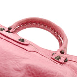 BALENCIAGA バレンシアガ ザ シティ ピンク レディース ラムスキン 2WAYバッグ Bランク 中古 銀蔵