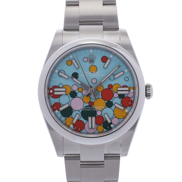 ロレックス オイスターパーペチュアル 41 セレブレーション 124300 31X-(8桁 ランダム番) ターコイズブルー メンズ 腕時計 自動巻き 銀蔵