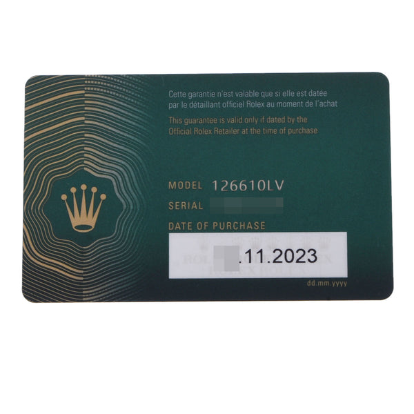 ロレックス サブマリーナ 126610LV 8桁ランダム番 黒 メンズ 腕時計 自動巻き 銀蔵