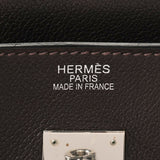 HERMES エルメス バーキン 35 ショコラ シルバー金具 □K刻印(2007年頃) ユニセックス エヴァーグレイン ハンドバッグ ABランク 中古 銀蔵