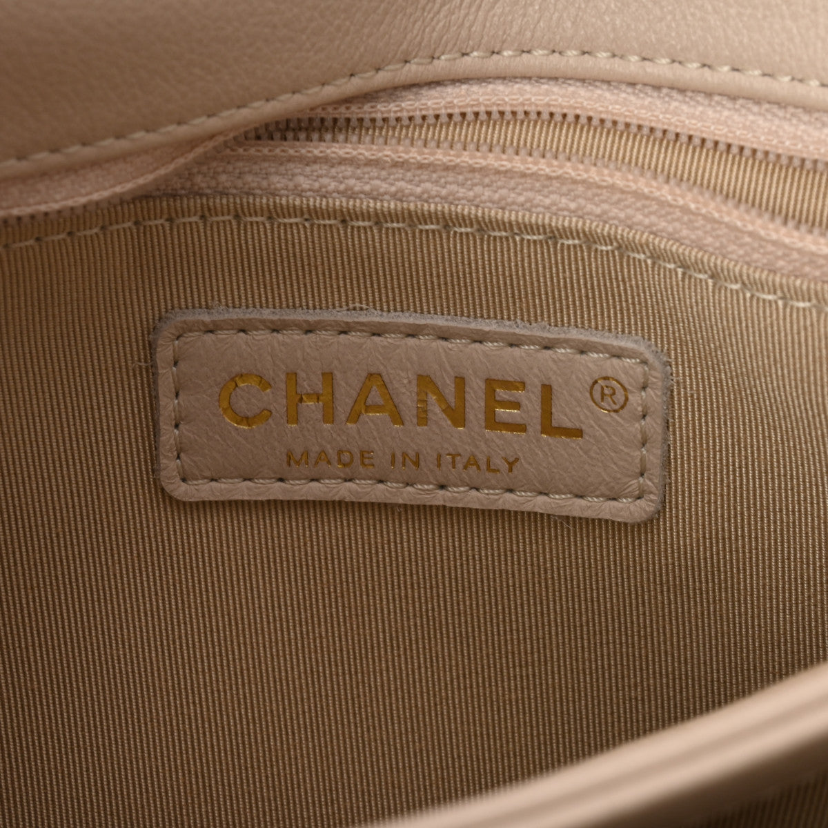 シャネルトップハンドル 2WAYバッグ 42988 ベージュ ゴールド金具