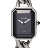 CHANEL シャネル プルミエール Mサイズ H0452 レディース SS 腕時計 クオーツ ブラック文字盤 Aランク 中古 銀蔵