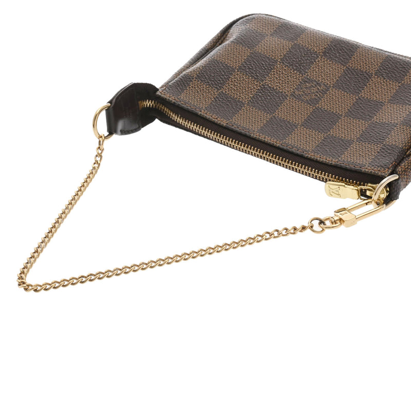 LOUIS VUITTON ルイヴィトン ダミエ ミニ ポシェット アクセソワール ブラウン N58009 レディース ダミエキャンバス アクセサリーポーチ Aランク 中古 銀蔵