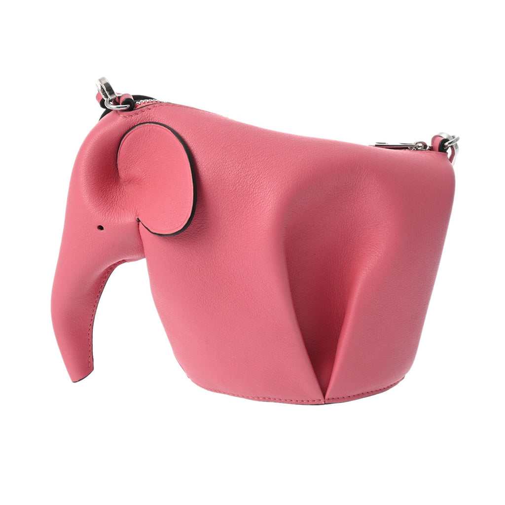 熱販売 ミニ ロエベエレファント ピンク レディース シルバー金具 バッグ