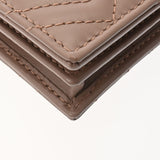 GUCCI グッチ GGマーモント ベージュ GP金具 735429 レディース レザー 二つ折り財布 Aランク 中古 銀蔵