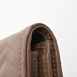 GUCCI グッチ GGマーモント ベージュ GP金具 735429 レディース レザー 二つ折り財布 Aランク 中古 銀蔵