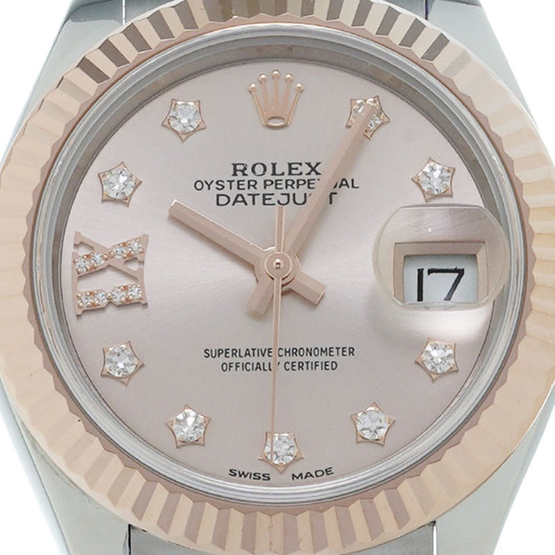 ROLEX ロレックス デイトジャスト 28 279171G レディース RG/SS 腕時計 自動巻き ロゼカラー文字盤 Aランク 中古 銀蔵