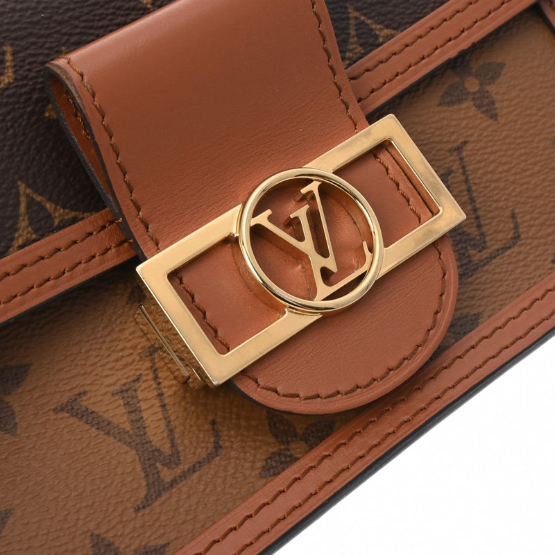 LOUIS VUITTON ルイヴィトン モノグラムリバース ポルトフォイユ ドーフィーヌ ブラウン M68746 レディース モノグラムキャンバス ショルダーバッグ ABランク 中古 銀蔵