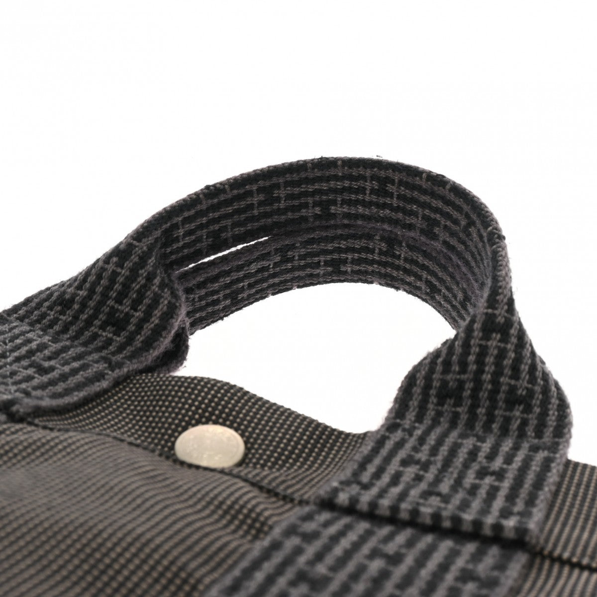 【美品】エルメス エールライン PM トートバッグ キャンバス シルバー金具 エルメス エールライン トート PM ハンドバッグ キャンバス グレー