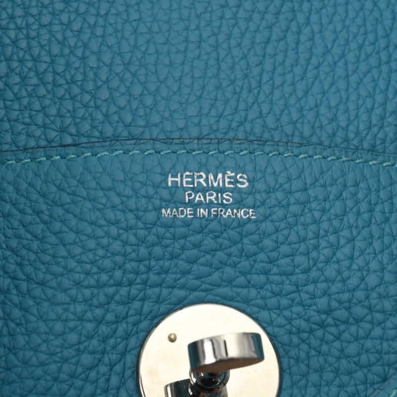 HERMES エルメス リンディ 30 2WAY ターコイズ パラジウム金具 R刻印(2014年頃) レディース トリヨンクレマンス ショルダーバッグ ABランク 中古 銀蔵