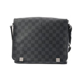 LOUIS VUITTON ルイヴィトン ダミエグラフィット ディストリクトPM NM 黒/グレー N41028 メンズ ダミエグラフィットキャンバス ショルダーバッグ ABランク 中古 銀蔵
