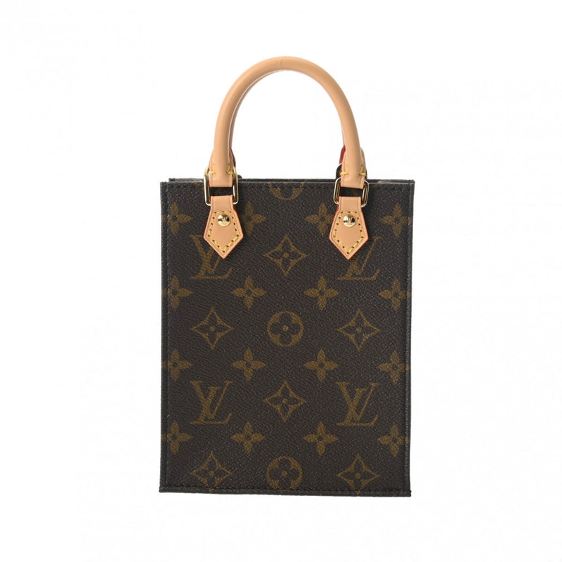 LOUIS VUITTON ルイヴィトン モノグラム プティット サックプラ 2WAY ブラウン M81295 レディース モノグラムキャンバス ハンドバッグ 新同 中古 銀蔵