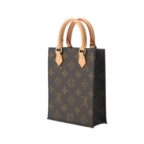 LOUIS VUITTON ルイヴィトン モノグラム プティット サックプラ 2WAY ブラウン M81295 レディース モノグラムキャンバス ハンドバッグ 新同 中古 銀蔵