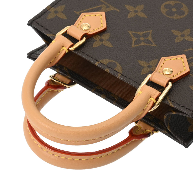 LOUIS VUITTON ルイヴィトン モノグラム プティット サックプラ 2WAY ブラウン M81295 レディース モノグラムキャンバス ハンドバッグ 新同 中古 銀蔵