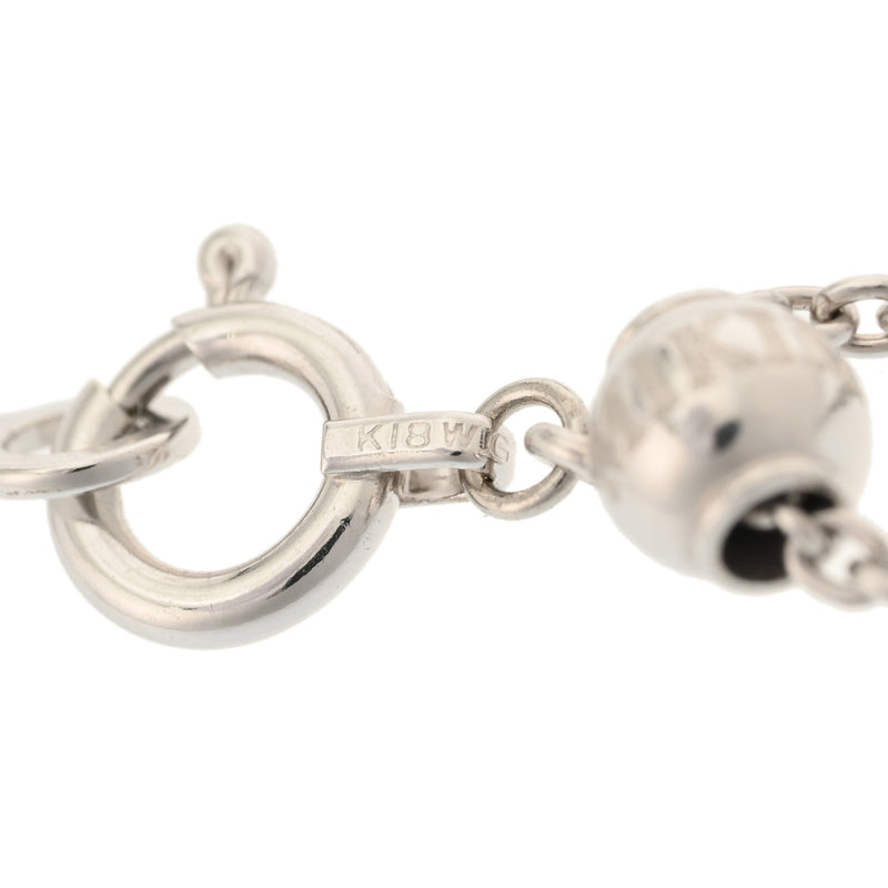 MIKIMOTO ミキモト パール ダイヤ 0.26ct アレキサンドライト 0.40ct レディース K18ホワイトゴールド ネックレス Aランク 中古 銀蔵