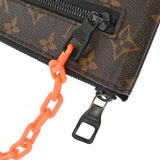 LOUIS VUITTON ルイヴィトン モノグラム ソーラレイポシェット クラッチバッグ ブラウン/黒/オレンジ M44484 メンズ モノグラムキャンバス セカンドバッグ Bランク 中古 銀蔵