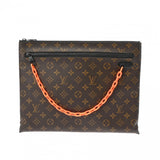 LOUIS VUITTON ルイヴィトン モノグラム ソーラレイポシェット クラッチバッグ ブラウン/黒/オレンジ M44484 メンズ モノグラムキャンバス セカンドバッグ Bランク 中古 銀蔵