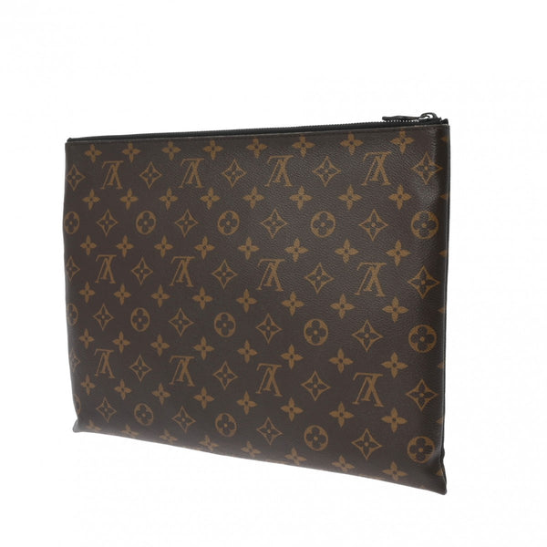 LOUIS VUITTON ルイヴィトン モノグラム ソーラレイポシェット クラッチバッグ ブラウン/黒/オレンジ M44484 メンズ モノグラムキャンバス セカンドバッグ Bランク 中古 銀蔵