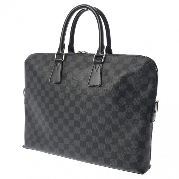 LOUIS VUITTON ルイヴィトン ダミエグラフィット ポルトドキュマンジュール PDJ ブラック N48224 メンズ ダミエグラフィットキャンバス ビジネスバッグ ABランク 中古 銀蔵