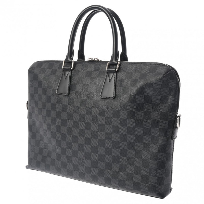 LOUIS VUITTON ルイヴィトン ダミエグラフィット ポルトドキュマンジュール PDJ ブラック N48224 メンズ ダミエグラフィットキャンバス ビジネスバッグ ABランク 中古 銀蔵