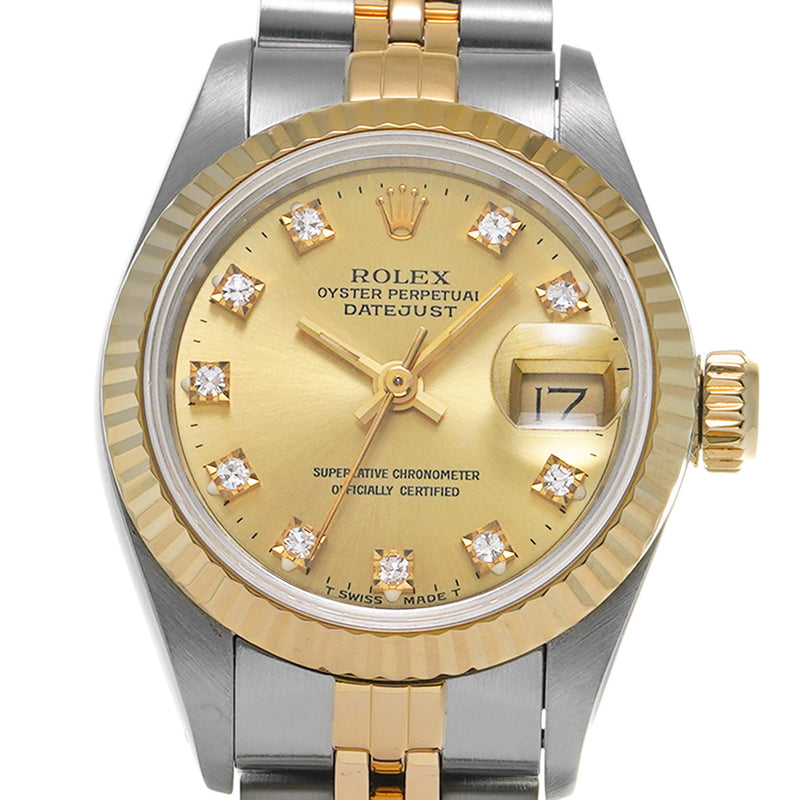 ROLEX ロレックス デイトジャスト 10Pダイヤ 69173G レディース 腕時計 自動巻き Aランク 中古 銀蔵