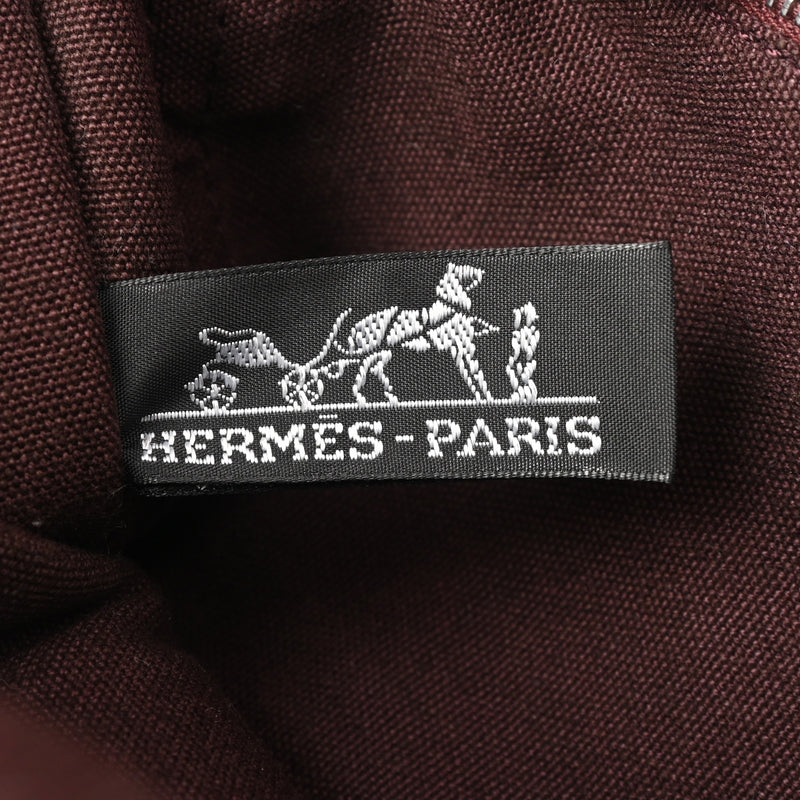 HERMES エルメス フールトゥ PM ハンドバッグ ボルドー ユニセックス キャンバス トートバッグ ABランク 中古 銀蔵