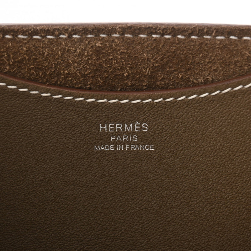 HERMES エルメス インザループ 18 エトゥープ - W刻印(2024年頃) レディース トリヨンクレマンス ヴォースイフト ハンドバッグ 新同 中古 銀蔵