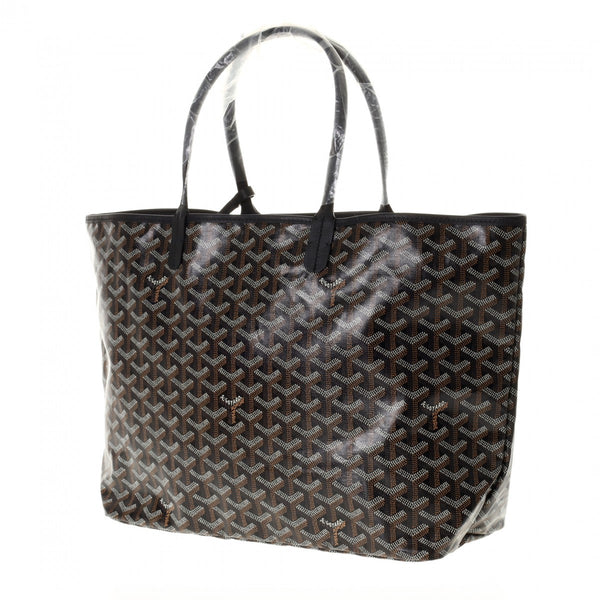 GOYARD ゴヤール サンルイ PM 黒/茶 ユニセックス PVC トートバッグ 新品 銀蔵