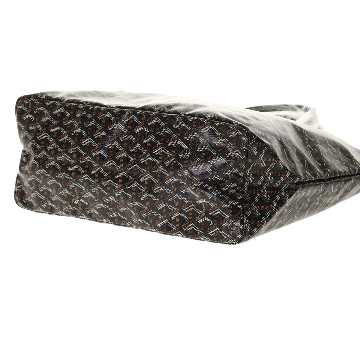 ゴヤールサンルイ PM 黒/茶 ユニセックス PVC トートバッグ GOYARD