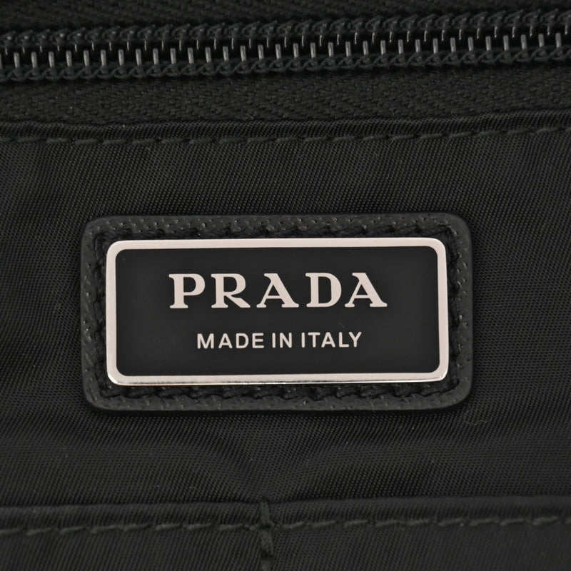 PRADA プラダ Re-Nylon x サフィアーノレザー 黒 2VD052 ユニセックス ナイロン ショルダーバッグ ABランク 中古 銀蔵