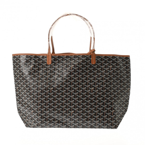 GOYARD ゴヤール サンルイ GM ブラック/ブラウン レディース PVC レザー トートバッグ 新品 銀蔵