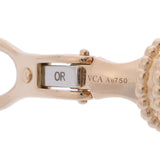 VAN CLEEF & ARPELS ヴァンクリーフ＆アーペル ヴィンテージアルハンブラ ゴールド/レッド レディース K18イエローゴールド YG カーネリアン ピアス Aランク 中古 銀蔵