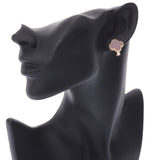 VAN CLEEF & ARPELS ヴァンクリーフ＆アーペル ヴィンテージアルハンブラ ゴールド/レッド レディース K18イエローゴールド YG カーネリアン ピアス Aランク 中古 銀蔵