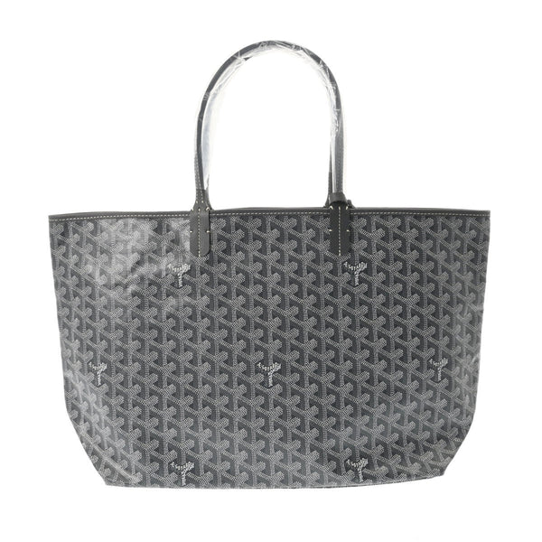 GOYARD ゴヤール サンルイ PM グレー ユニセックス PVC レザー トートバッグ 新品 銀蔵