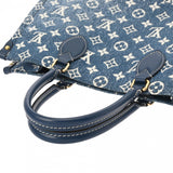 LOUIS VUITTON ルイヴィトン モノグラム オンザゴー MM 2WAYトート マリーヌ M59608 レディース モノグラムジャガードデニム ハンドバッグ Aランク 中古 銀蔵