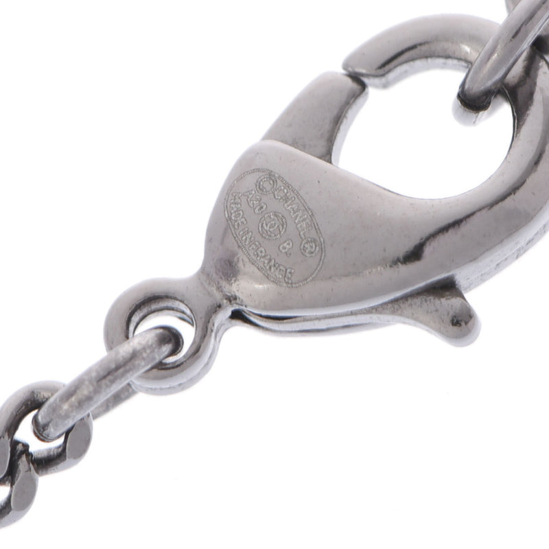 CHANEL シャネル ココマーク ボールネックレス 20年モデル シルバー/ホワイト/ブラック レディース フェイクパール ラインストーン ネックレス Aランク 中古 銀蔵