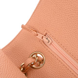 CHANEL シャネル マトラッセ チェーンショルダー Wフラップ 25cm サーモンピンク レディース キャビアスキン ショルダーバッグ Aランク 中古 銀蔵
