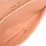 CHANEL シャネル マトラッセ チェーンショルダー Wフラップ 25cm サーモンピンク レディース キャビアスキン ショルダーバッグ Aランク 中古 銀蔵