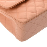 CHANEL シャネル マトラッセ チェーンショルダー Wフラップ 25cm サーモンピンク レディース キャビアスキン ショルダーバッグ Aランク 中古 銀蔵