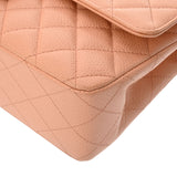 CHANEL シャネル マトラッセ チェーンショルダー Wフラップ 25cm サーモンピンク レディース キャビアスキン ショルダーバッグ Aランク 中古 銀蔵