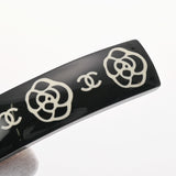 CHANEL シャネル カメリア ココマーク バレッタ 03年モデル ブラック レディース GP バレッタ Bランク 中古 銀蔵