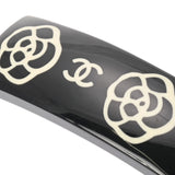 CHANEL シャネル カメリア ココマーク バレッタ 03年モデル ブラック レディース GP バレッタ Bランク 中古 銀蔵