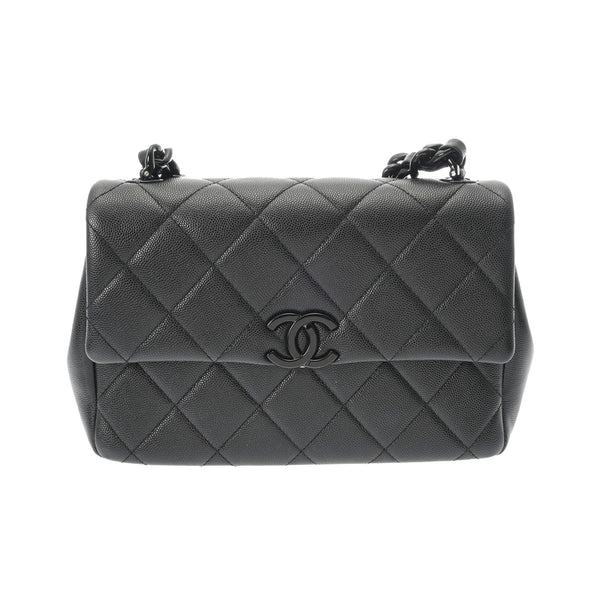 CHANEL シャネル マトラッセ チェーンショルダー 23cm 黒 AS2302 レディース キャビアスキン ショルダーバッグ ABランク 中古 銀蔵