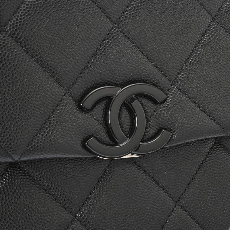 CHANEL シャネル マトラッセ チェーンショルダー 23cm 黒 AS2302 レディース キャビアスキン ショルダーバッグ ABランク 中古 銀蔵